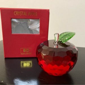 Crystal Apple Paperweight